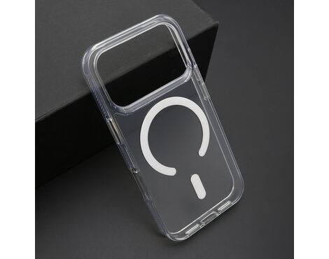 Futrola COLOR FRAME MagSafe - iPhone 17 Pro srebrna (providna) (MS).