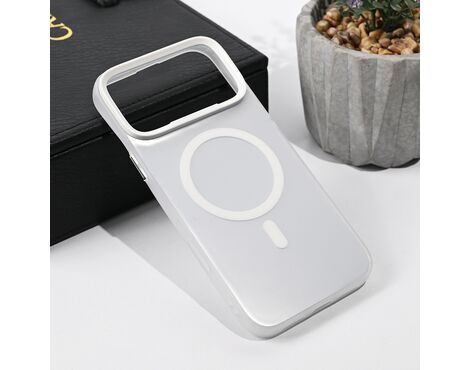 Futrola Magsafe providna - iPhone 17 Pro Max srebrna.