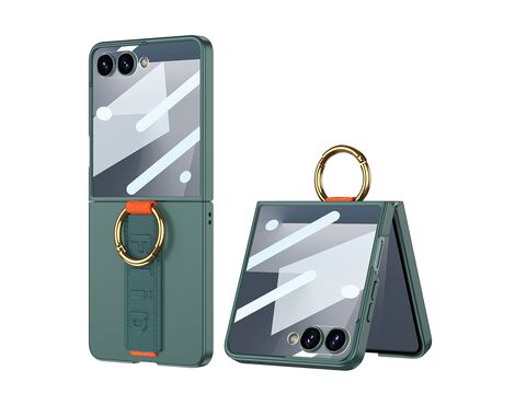 Futrola STRAP RING CASE - Samsung F751B Galaxy Z Flip 7 5G zelena (GKK case) (MS).
