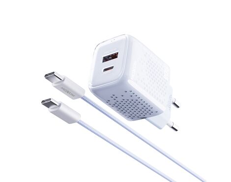 Kucni punjac Moxom MX-HC206 18W FAST PD 20W Type C na Type C plavi (MS).