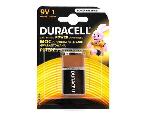 Baterija alkalna 9V 6LP3146/MN1604 blister 1/1 Duracell (MS).