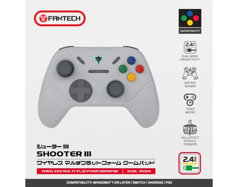 Joypad wireless Fantech WGP13S shooter III Super Maxfit sivi.