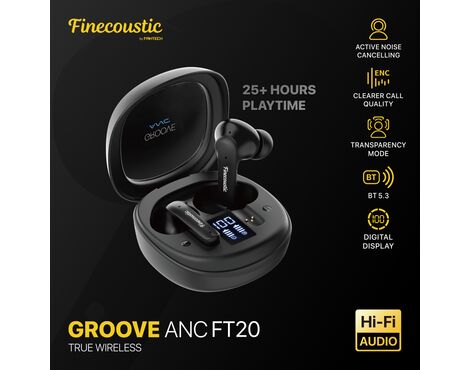 Bluetooth slusalice Fantech FT20 Groove ANC crne.