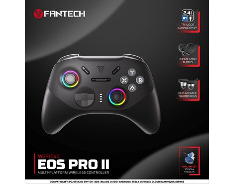 Joypad wireless Fantech WGP15V2 EOS PRO II multiplatform RGB crni.