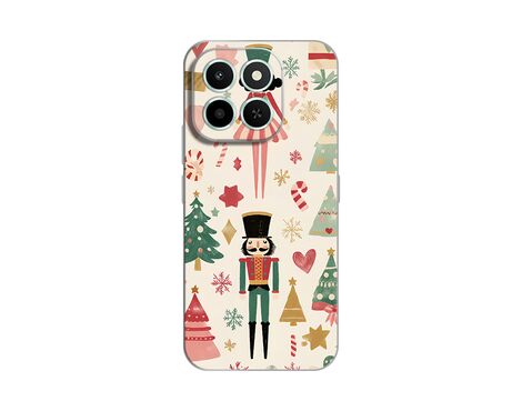 Silikonska futrola PRINT - Huawei Honor X6c Vintage Christmas.