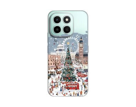 Silikonska futrola PRINT Skin - Huawei Honor X6c Christmas Town.