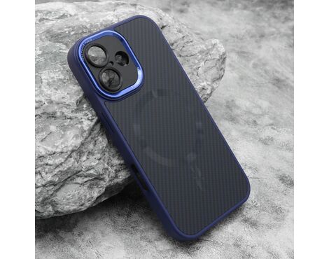 Futrola CARBON MagSafe - iphone 16 (6.1) plava (small camera) (MS).