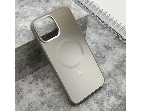 Futrola COLOR METAL MagSafe - iPhone 13 Pro Max (6.7) srebrna (MS).