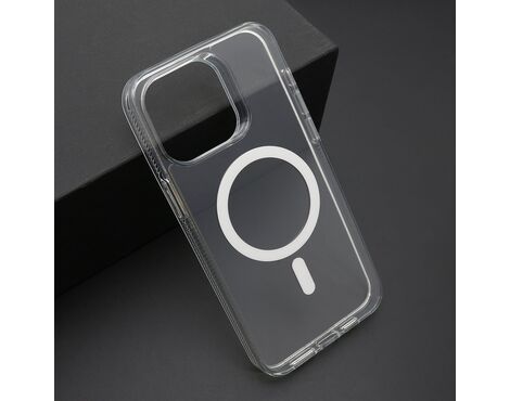 Futrola COLOR FRAME MagSafe - iPhone 15 Pro Max (6.7) srebrna (providna) (MS).