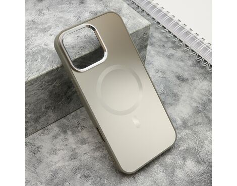 Futrola COLOR METAL MagSafe - iPhone 16 Pro Max (6.9) srebrna (MS).