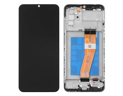 LCD displej (ekran) - Samsung A037 Galaxy A03s + touchscreen + frame black (crni) (161mm).