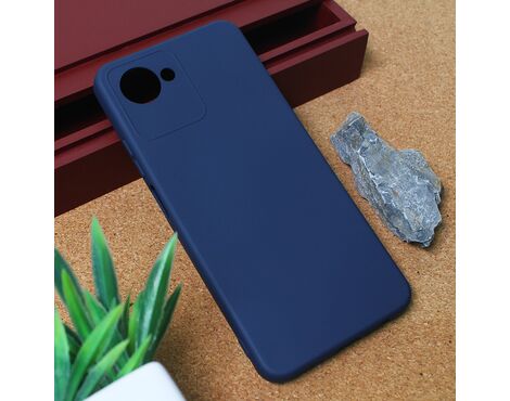 Silikonska futrola Teracell Giulietta - Realme C30 mat tamno plava.