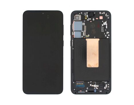 LCD displej (ekran) - Samsung S916B/Galaxy S23 Plus + touchscreen + frame Grey Service Pack ORG/GH82-30476E.