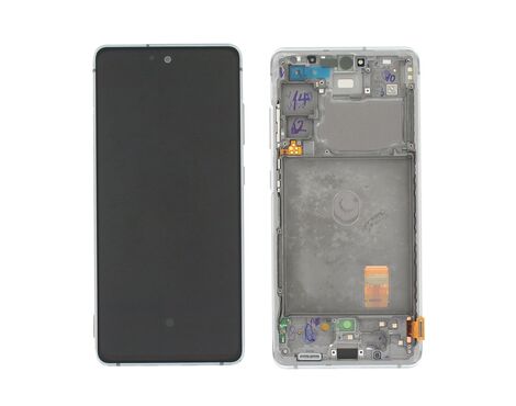 LCD displej (ekran) - Samsung G780/Galaxy S20 FE 2020 + touchscreen + frame Cloud white (beli) OLED.