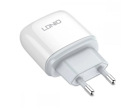 Kucni punjac LDNIO A1209Q QC3.0, 18W sa Type C kablom beli.