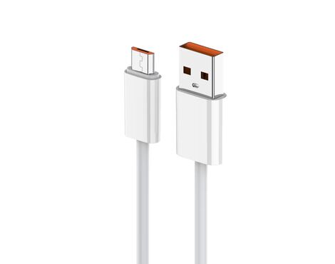 Data kabl Pluginn fast 25W USB na micro USB beli 1m.