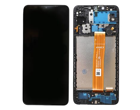 LCD displej (ekran) - Samsung A125 Galaxy A12 (GH82-24490A) + touchscreen + frame black (crni) FULL ORG-SP.
