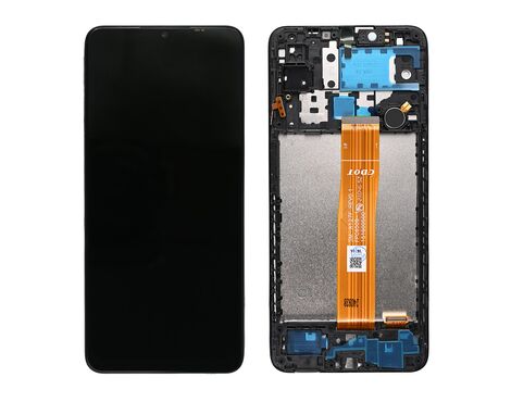 LCD displej (ekran) - Samsung A125 Galaxy A12 Nacho (GH82-26486A) + touchscreen + frame black (crni) FULL ORG-SP.