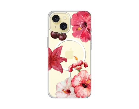 Futrola print Magsafe - iPhone 15 Hibiscus.