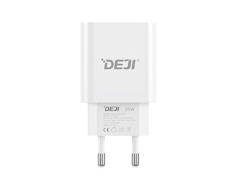 Kuciste punjaca DEJI DJ-A109 20W PD Type C beli (MS).