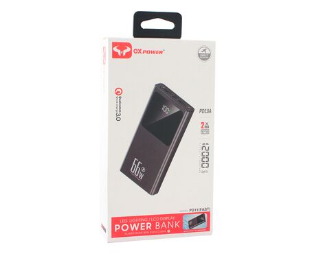 Univerzalna Back Up Baterija prenosiva baterija Oxpower PD11 5V 3A 12000 mAh crna.