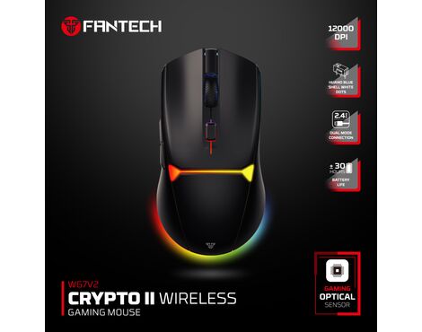 Mis Wireless Gaming Fantech WG7V2 Crypto II crni.