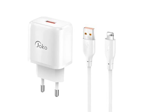 Kucni punjac KONFULON JK90+DC64 PD20W sa USB na iPhone lightning beli.