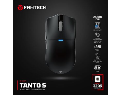 Mis Wireless Gaming Fantech WG13S Tanto S crni.