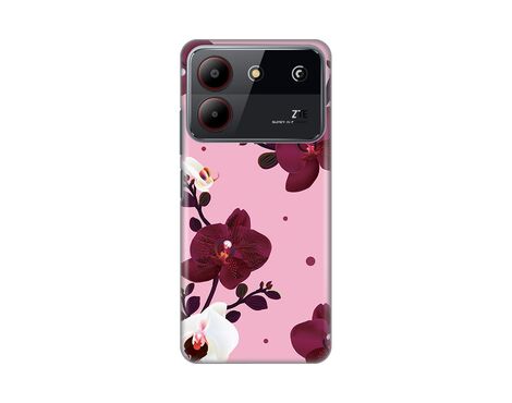 Silikonska futrola PRINT Skin - ZTE Blade A54 Pink Orchid.
