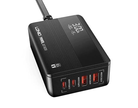 Kucni punjac LDNIO A4808Q, QC4+, PD3.0, LED 70W crni.
