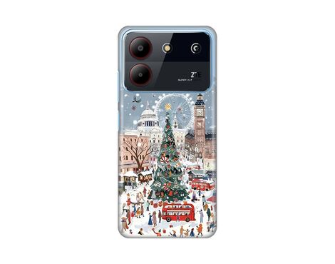 Silikonska futrola PRINT Skin - ZTE Blade A54 Christmas Town.