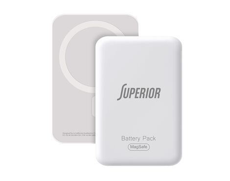 Univerzalna Back Up Baterija MagSafe Superior 15W 5000 mAh beli (MS).