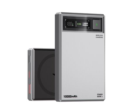 Univerzalna Back Up Baterija Magsafe Moxom MX-PB178 Meteorite QC22.5W+15W magnetic fast 10000mAh sivi (MS).