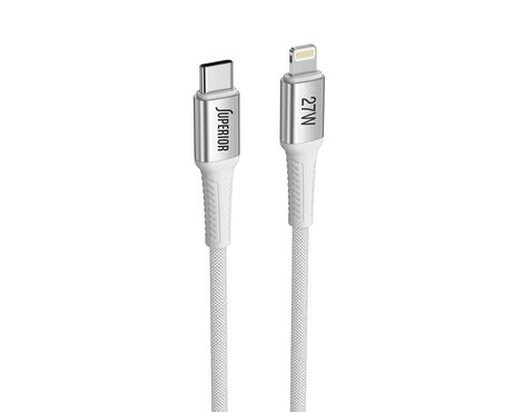USB data kabl Superior SU-K150 pleteni 27W 3A Type-C na Lightning 1m beli (MS).