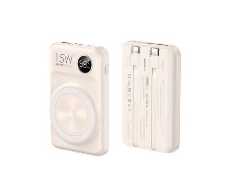 Univerzalna Back Up Baterija prenosiva baterija Magsafe REMAX Lecho Series RPP-527 PD 20W + QC 22.5W Fast Charging 10000mAh beli.