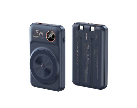 Univerzalna Back Up Baterija prenosiva baterija Magsafe REMAX Lecho Series RPP-527 PD 20W + QC 22.5W Fast Charging 10000mAh plava.