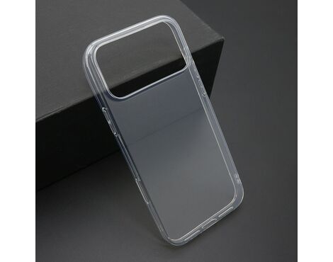 Silikonska futrola ultra tanka (skin) PROTECT - iPhone 17 Pro Max (6.9) providna (bela) (MS).