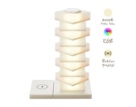 LED lampa sa wireless punjacem DIY02 bela.