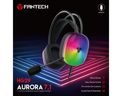 Slusalice Gaming Fantech HG29 Aurora 7.1 crne.