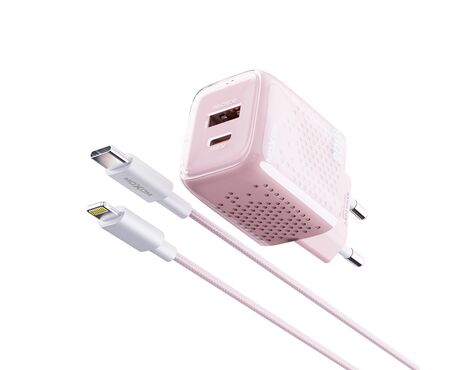 Kucni punjac Moxom MX-HC206 18W FAST PD 20W Type C na lightning pink (MS).