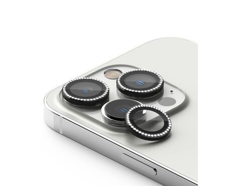 Folija - zastitu kamere DIAMOND za iPhone 16 Pro (6.3)/16 Pro Max (6.9) crna (MS).