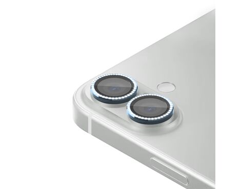 Folija - zastitu kamere DIAMOND za iPhone 16 (6.1)/16 Plus (6.7) plava (MS).