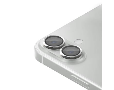 Folija - zastitu kamere RING za iPhone 16 (6.1)/16 Plus (6.7) srebrna (MS).