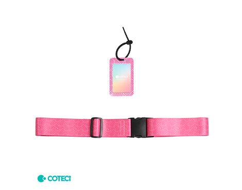 Sigurnosna traka - kofer Coteci roze.