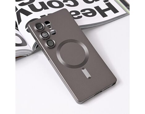 Futrola Magsafe Chrome - Samsung S938 Galaxy S25 Ultra siva.