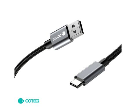 Data kabl Coteci 87313 60W 10 Gbps USB 3.0 na Type C crni 2m.