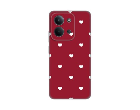 Silikonska futrola PRINT Skin - Xiaomi Redmi 15C 4G Burgundy Hearts.