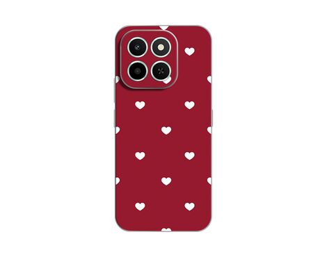 Silikonska futrola PRINT Skin - Huawei Honor X6c Burgundy Hearts.