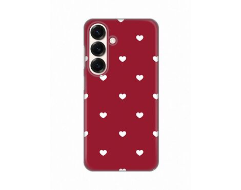 Silikonska futrola PRINT Skin - Samsung S931 Galaxy S25 Burgundy Hearts.