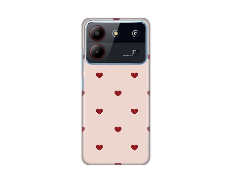 Silikonska futrola PRINT - ZTE Blade A54 Beige Hearts.